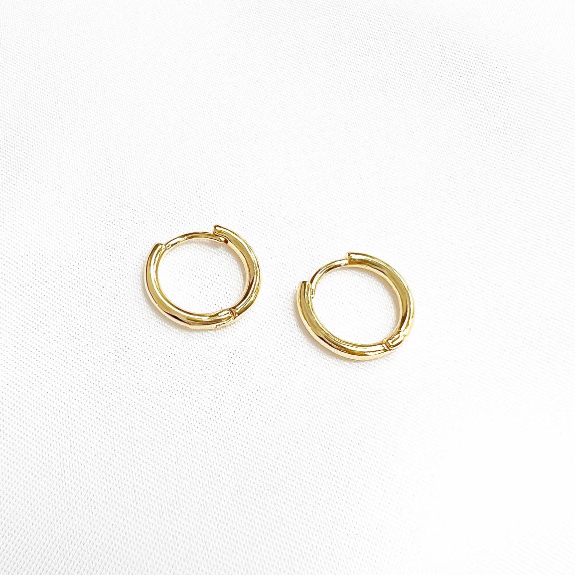 Soleil Huggie Hoops Earrings Gold Filled