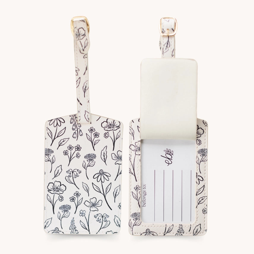 Pressed Floral Luggage Tag