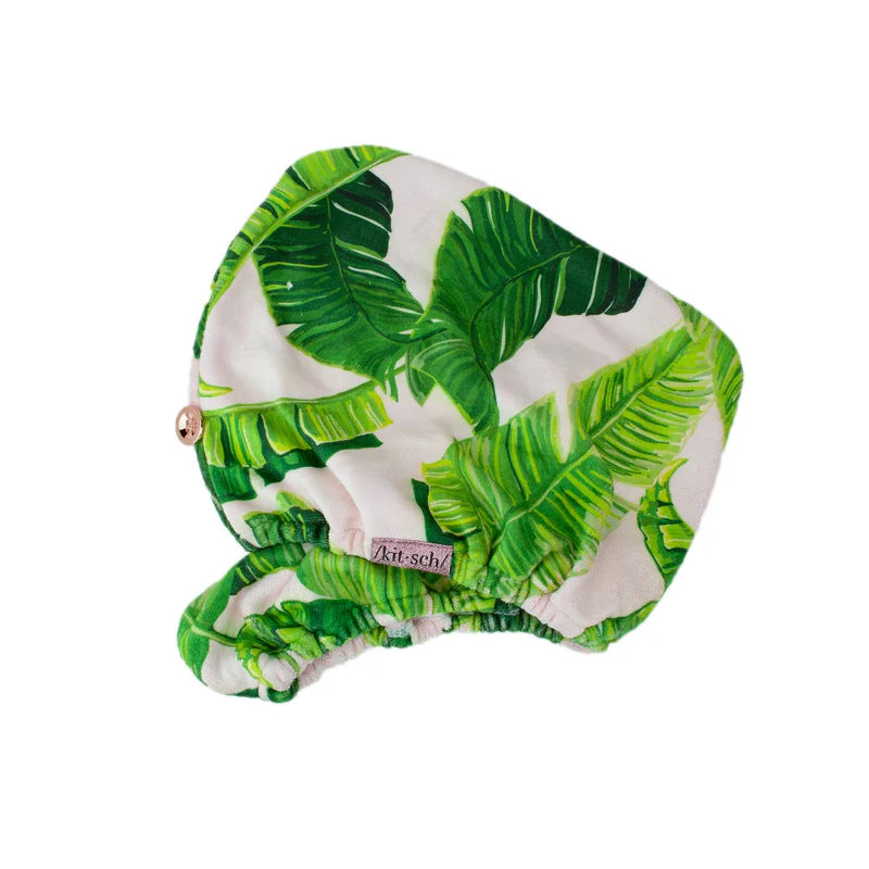 Quick Dry Hair Towel - Palm Print