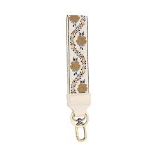 1.5 Orange Flowing Vines Easy Find Wristlet Keychain