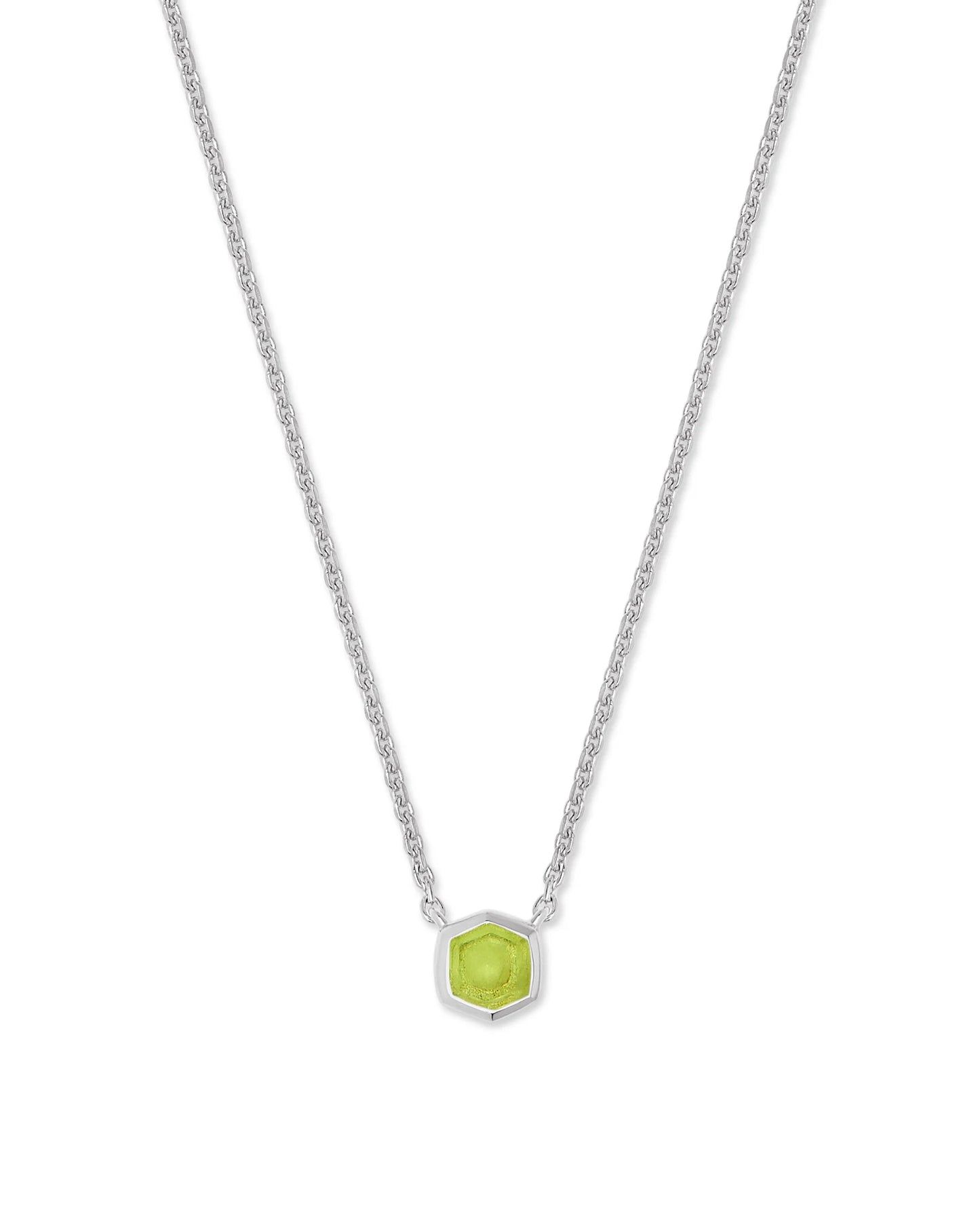 Sterling Davie Pendant Necklace Peridot