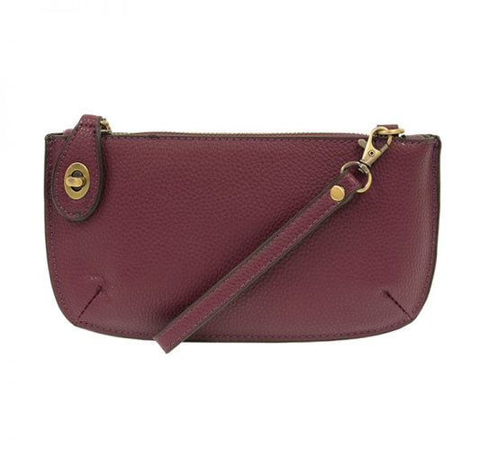 Plum Mini Crossbody Wristlet Clutch