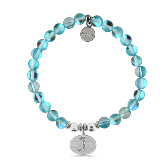 Light Blue Opalescent Mermaid Bracelet