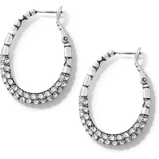 Pebble Pave Hoop Earrings - The Silver Dahlia