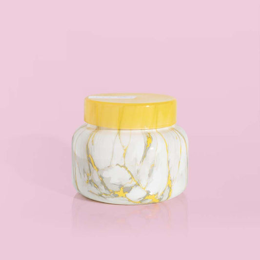 Pineapple Flower Modern Marble Signature Jar, 19 oz - The Silver Dahlia