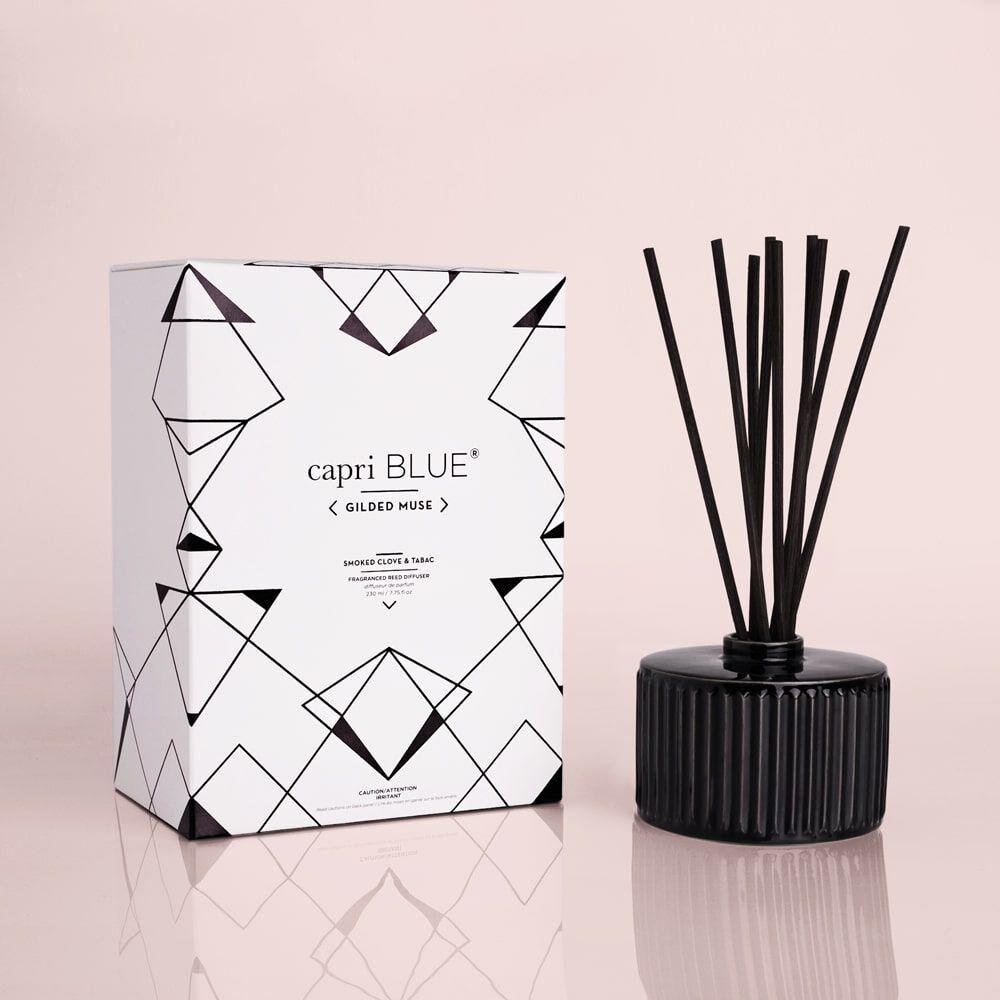 Smoked Clove & Tabac Gilded Reed Diffuser, 7.75 fl oz - The Silver Dahlia