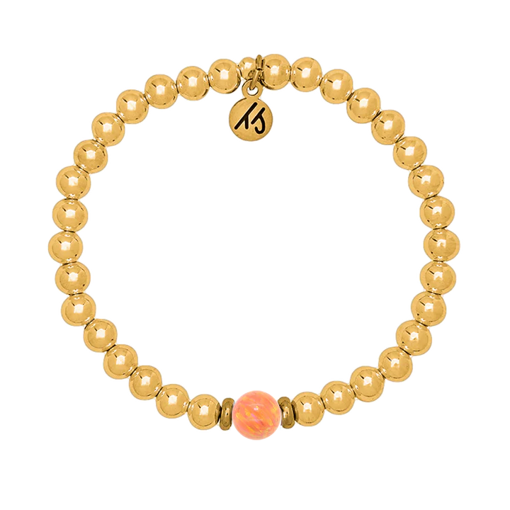 The Cape Bracelet - Gold Filled with Fire Opal Ball