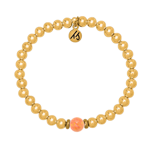 The Cape Bracelet - Gold Filled with Fire Opal Ball