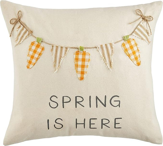 Carrot Applique Throw Pillow