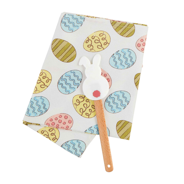 Bunny Spatula & Egg Towel Set