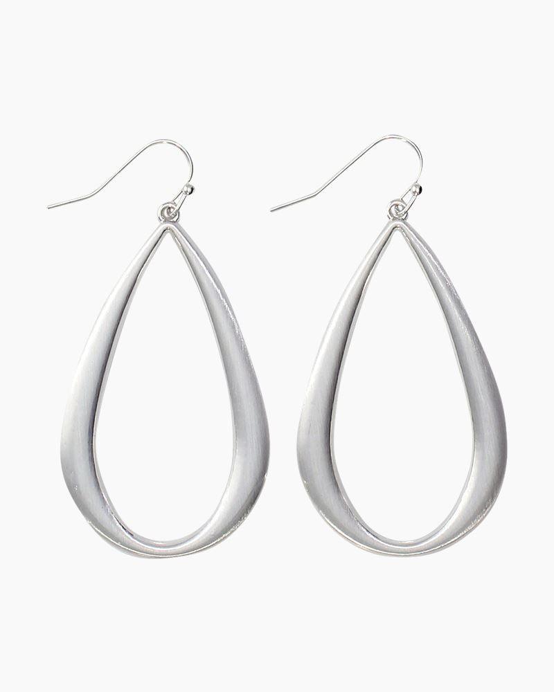 Silver Matte Teardrop Earrings - The Silver Dahlia