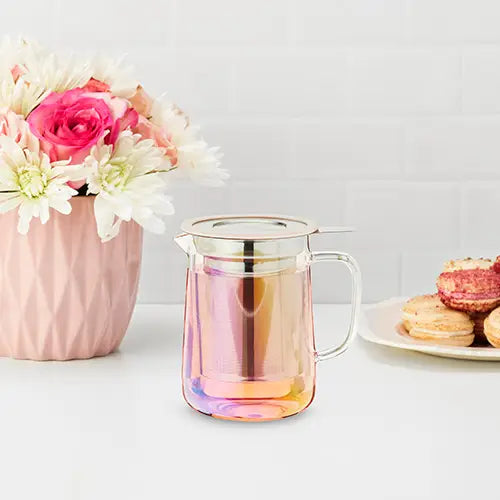 Chas Mini Glass Teapot & Infuser - The Silver Dahlia