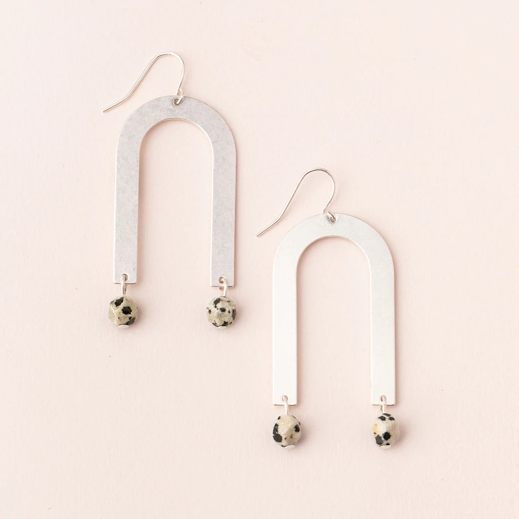 Stone Arches Earrings - The Silver Dahlia