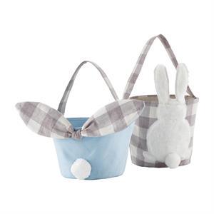 Gingham Blue Easter Baskets - The Silver Dahlia