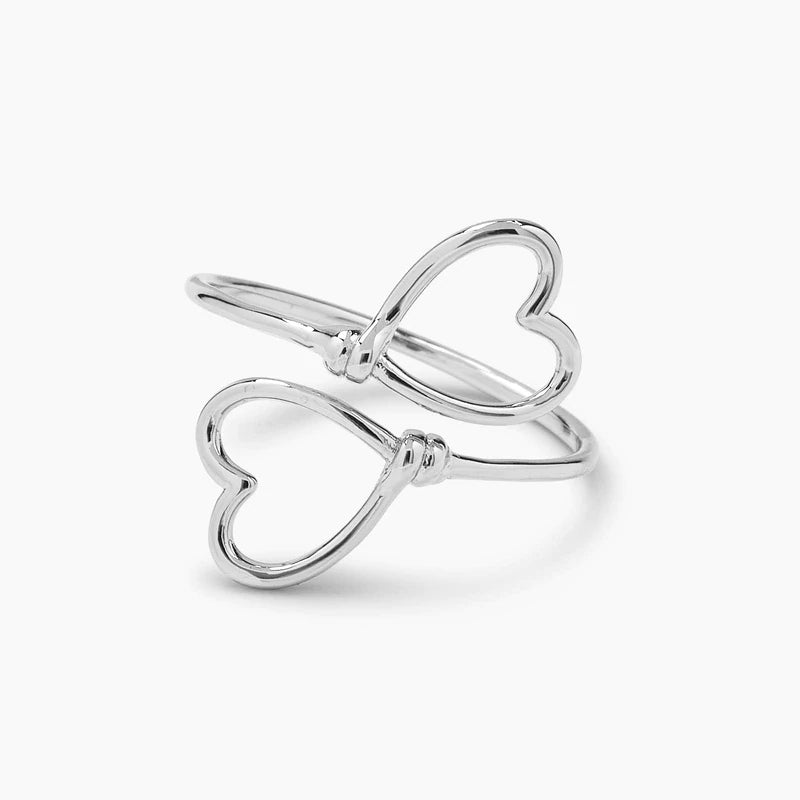 Heart Wire Wrap Ring - The Silver Dahlia