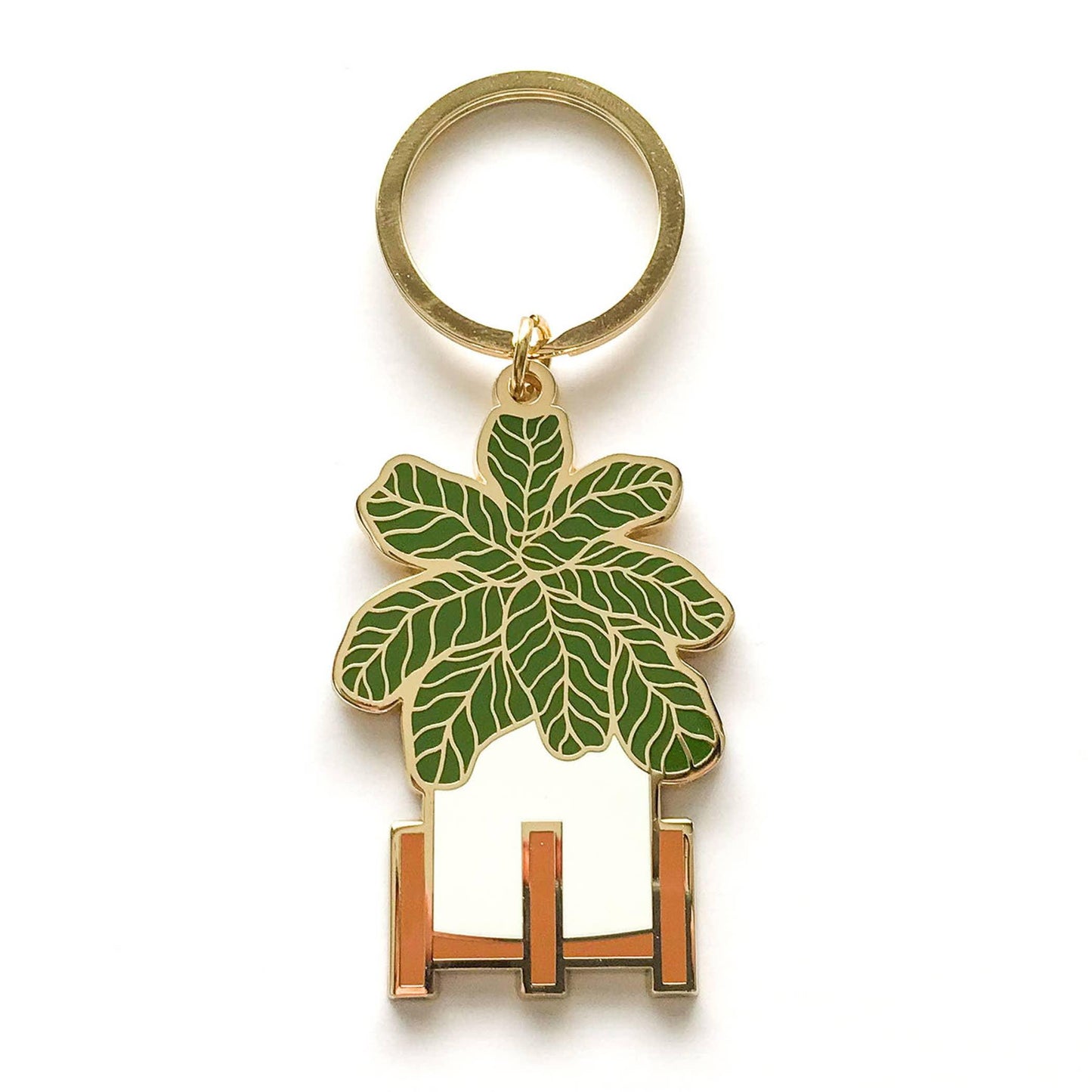 Fiddle Leaf Fig Keychain - The Silver Dahlia
