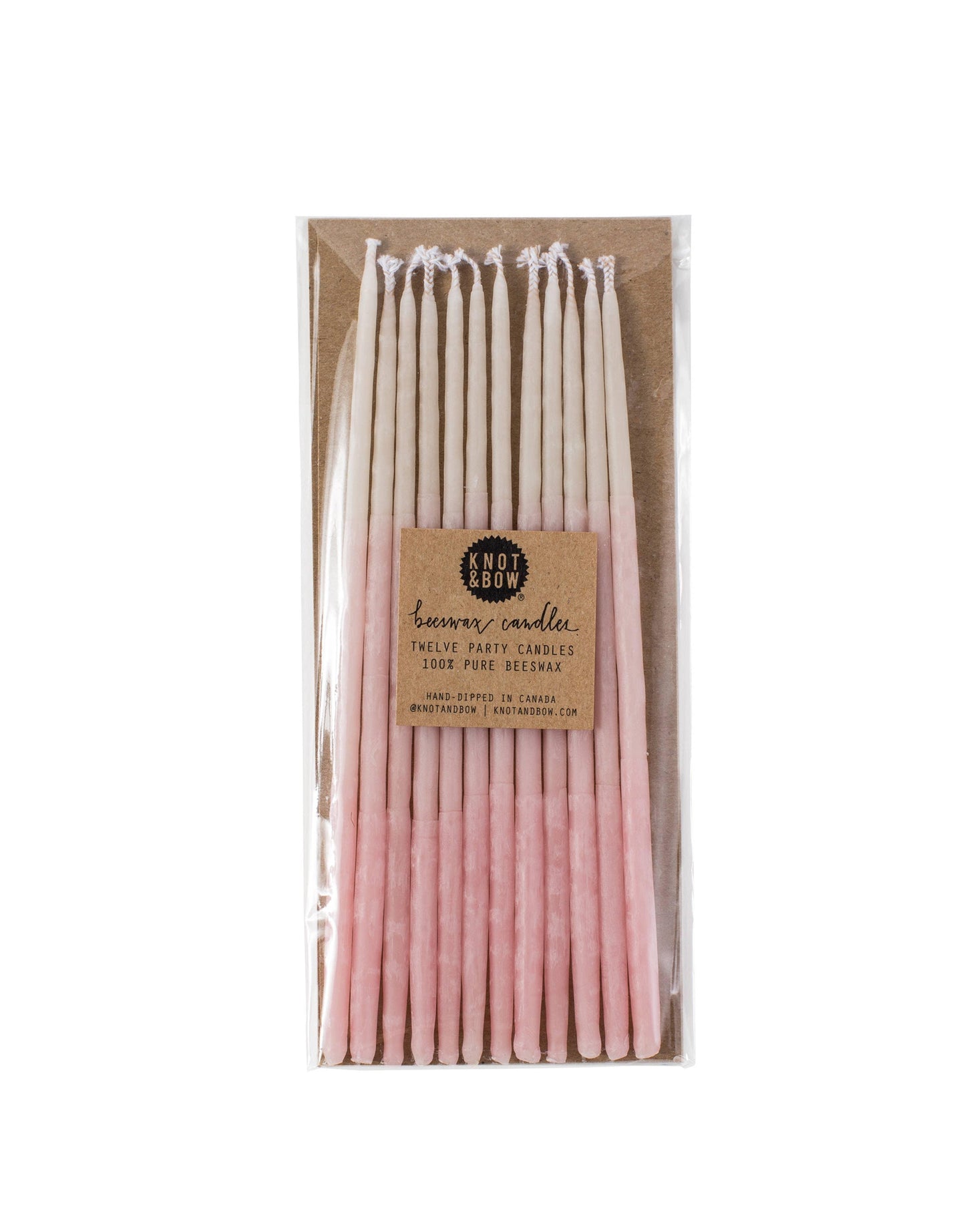 Tall Pink Ombre Beeswax Birthday Candles - The Silver Dahlia