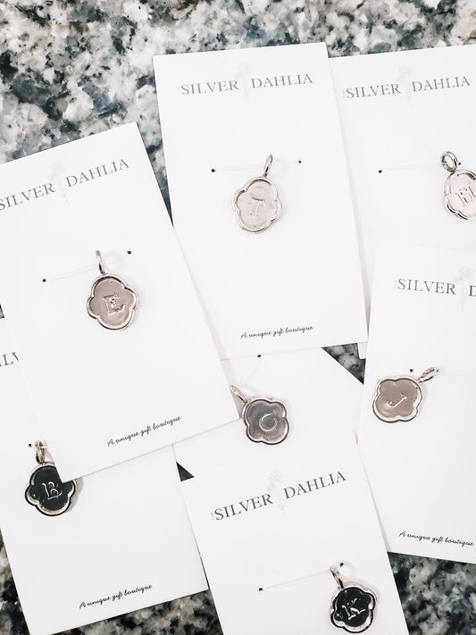 Silver Clover Letter Tag - The Silver Dahlia