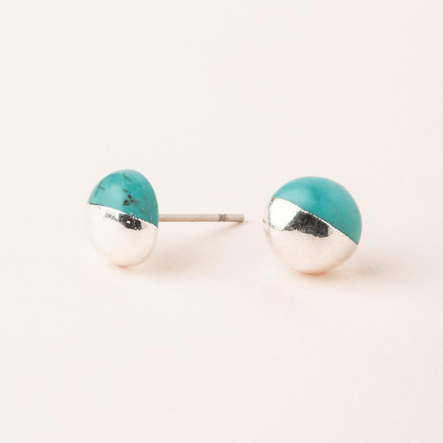 Stone Dipped Stud - The Silver Dahlia
