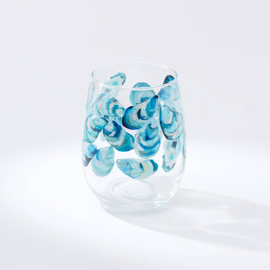 Kim Hovell Wine Glass  Flowing Shells