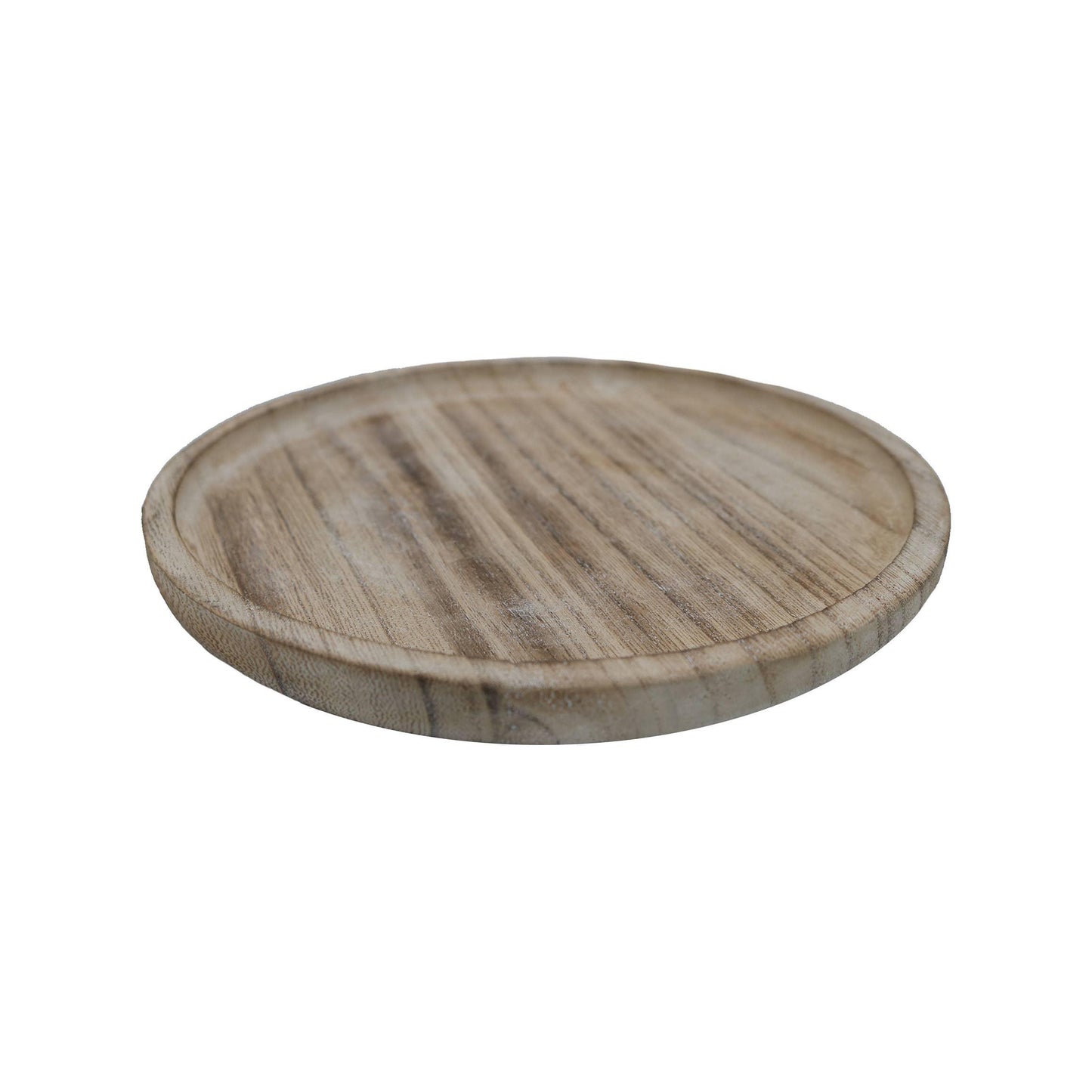 Round Wood Tray - Rustic - 7x7" - The Silver Dahlia