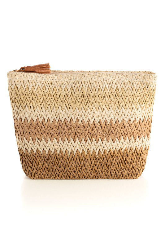 FORMENTERA ZIP POUCH: Natural