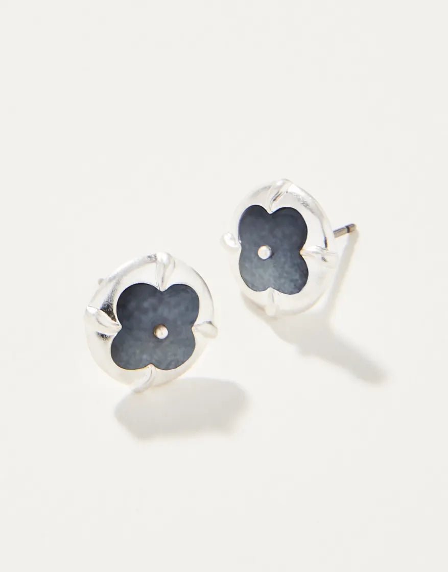 Bellinger Studs Blue Mother of Pearl - The Silver Dahlia