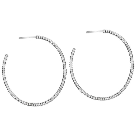 Buenos Aires Sterling Silver Hoop Earrings - The Silver Dahlia