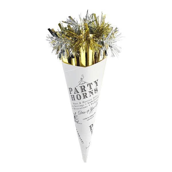 Party Horn Bouquet Gold & Silver - The Silver Dahlia