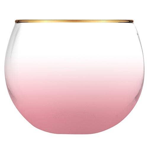 Roly Poly Glass - Pink - The Silver Dahlia