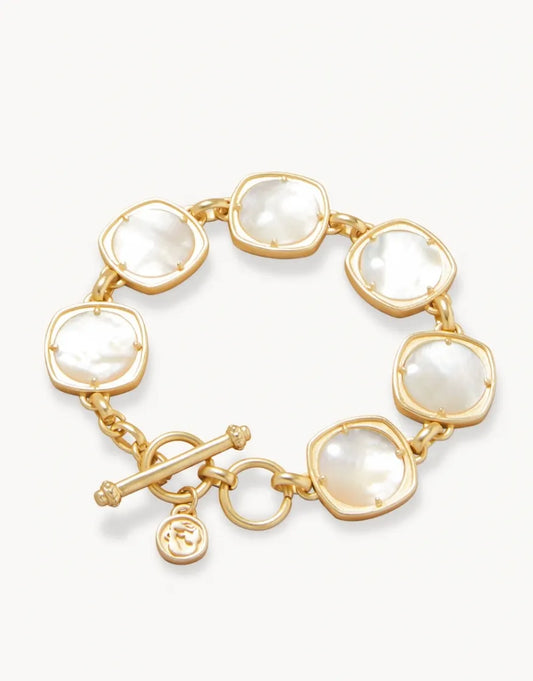 Charlie Bracelet Mother-Of-Pearl - The Silver Dahlia