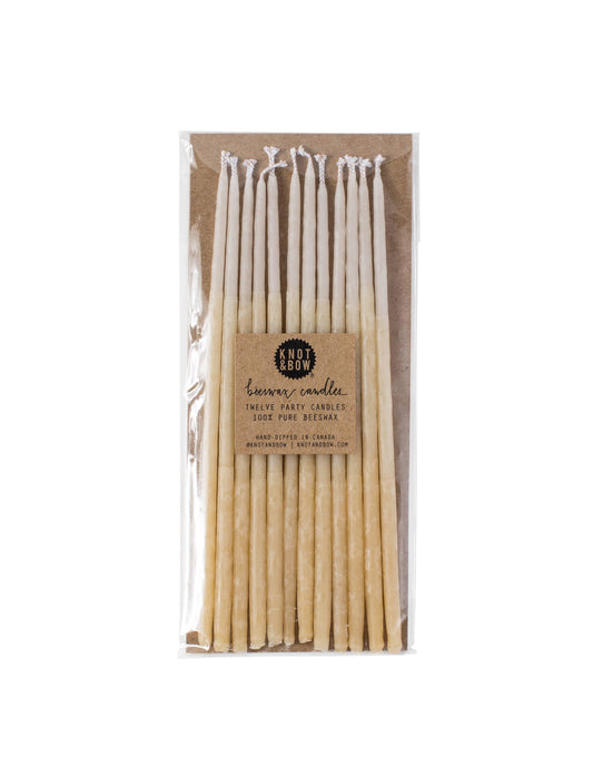 Tall Yellow Ombre Beeswax Birthday Candles - The Silver Dahlia