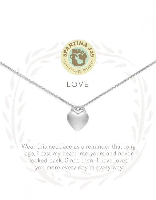 Sea La Vie Necklace 18" Love/Heart - The Silver Dahlia