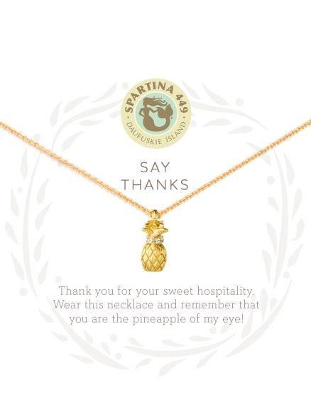 Say Thanks Necklace - The Silver Dahlia