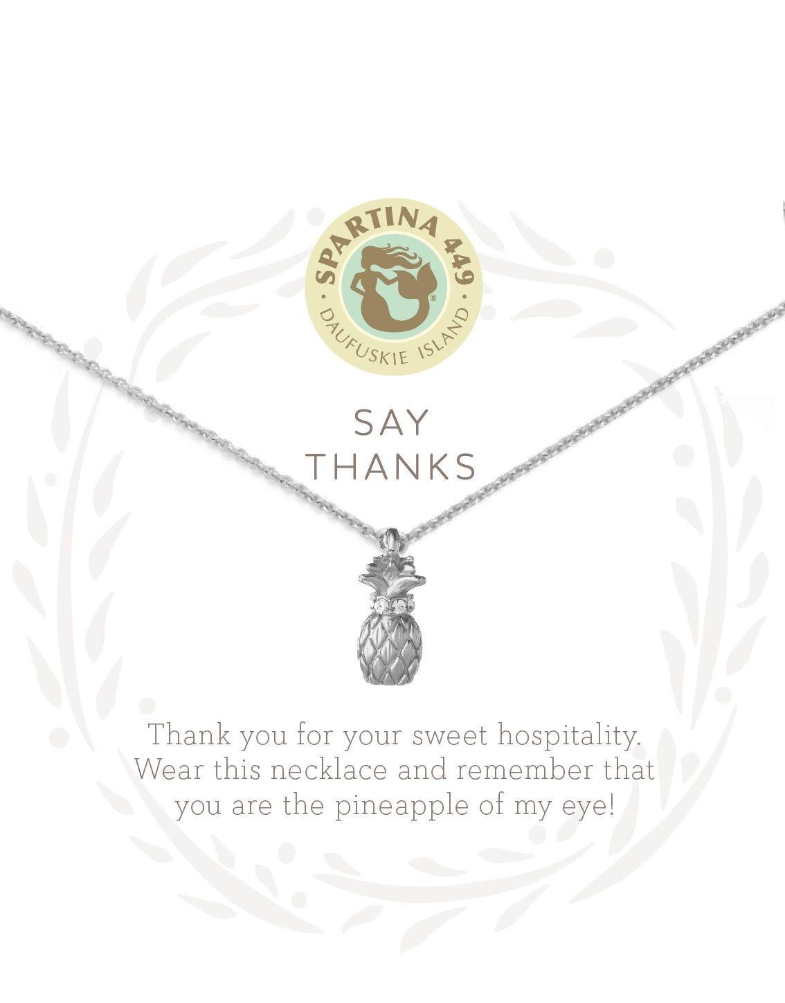 Say Thanks Necklace - The Silver Dahlia