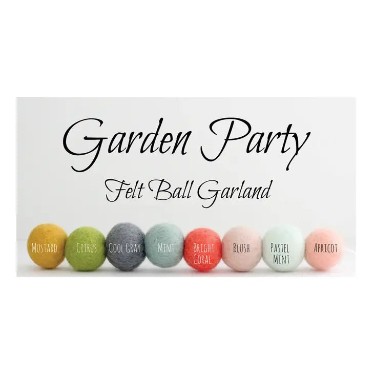 Garden Party Felt Ball Garland - The Silver Dahlia