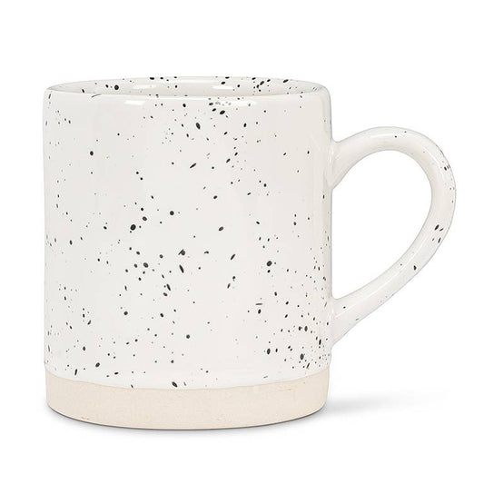 Speckled Mug-Wht-3.75"H(13oz)