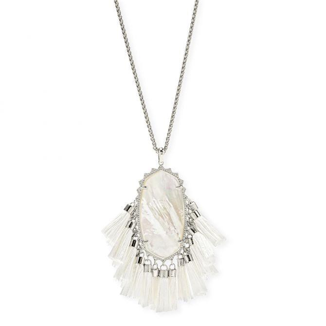 Betsy Necklace- Ivory Mother of Pearl - The Silver Dahlia