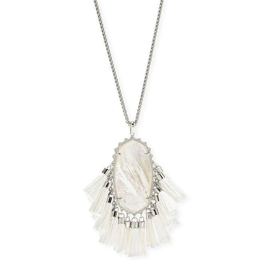 Betsy Necklace- Ivory Mother of Pearl - The Silver Dahlia