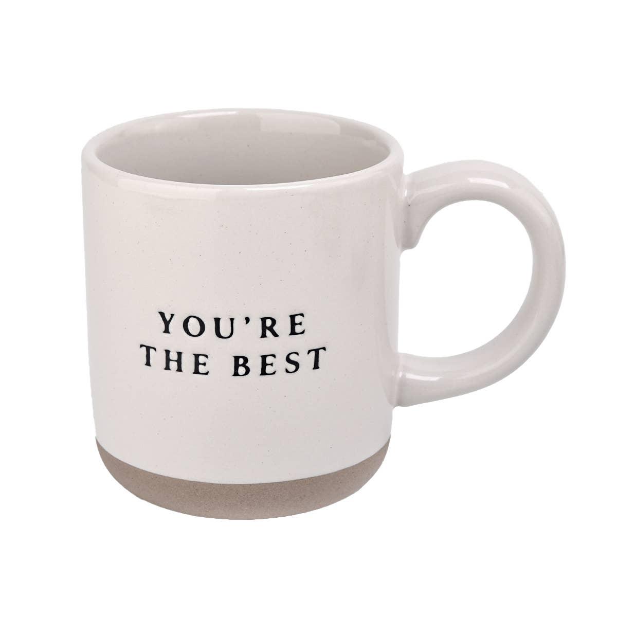 You're The Best - Cream Stoneware Coffee Mug - 14 oz - The Silver Dahlia