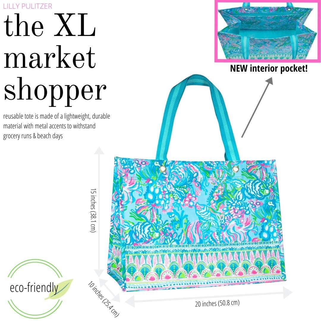 XL Market Shopper Aqua La Vista - The Silver Dahlia
