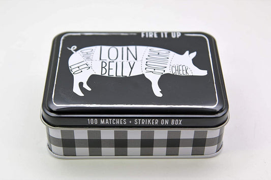 Pig Grill Matchbox Tin - The Silver Dahlia