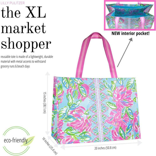 Xl Market Shopper Totally Blossom - The Silver Dahlia