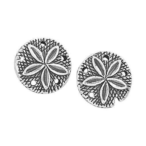 Mermaid Coin Sterling Silver Stud - The Silver Dahlia