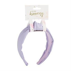 Leather Knotted Headband Lilac - The Silver Dahlia