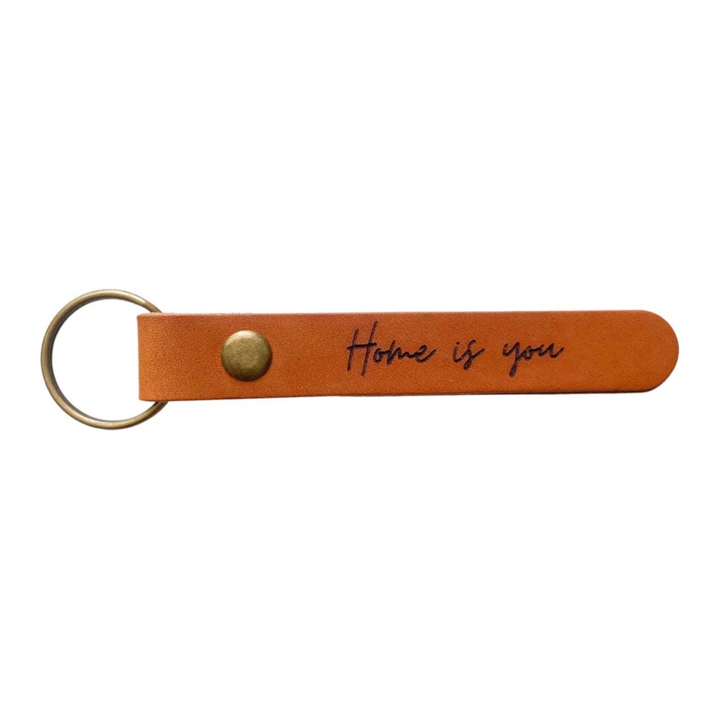 Home is You Leather Keychain - The Silver Dahlia