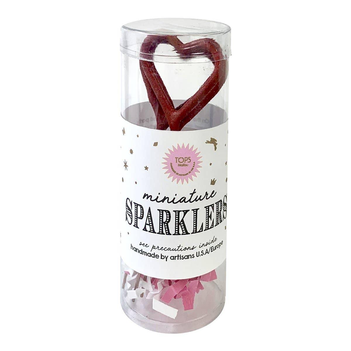 Mini Red Sparklers Heart in Tube - The Silver Dahlia