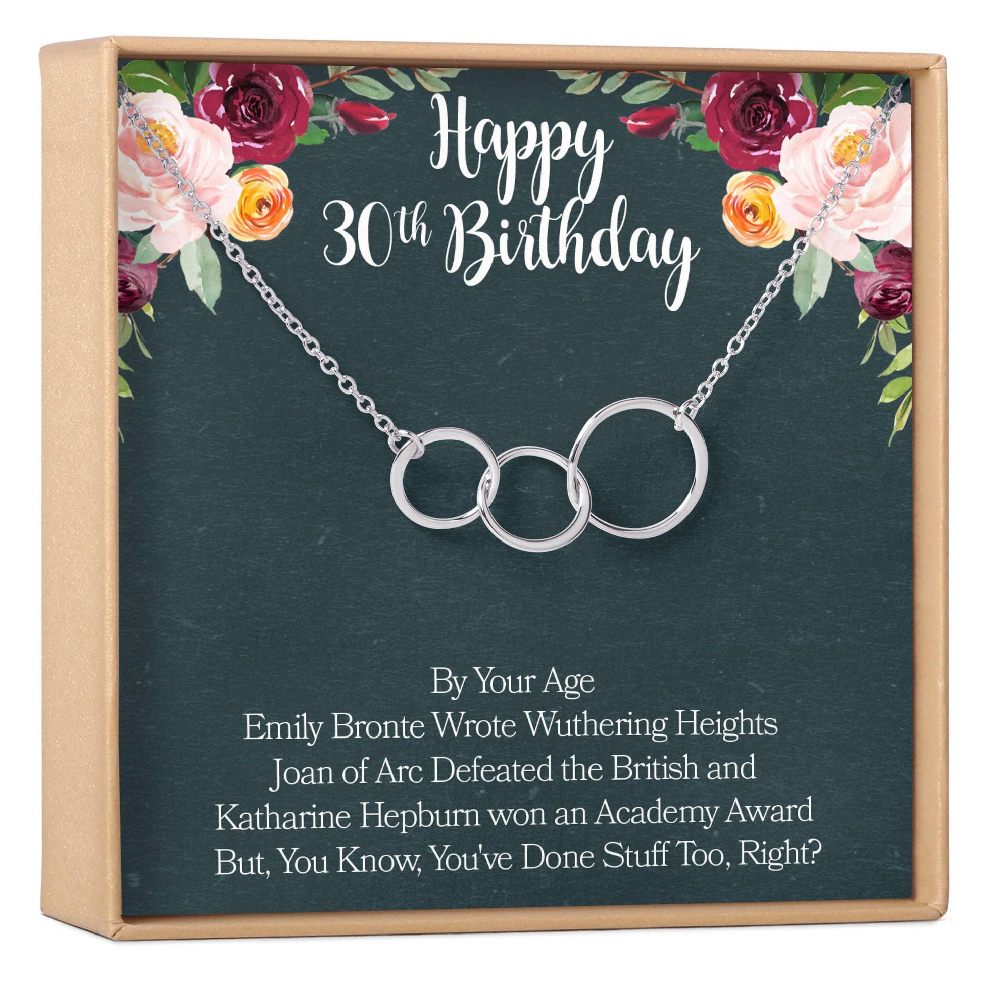 30th Birthday Necklace - The Silver Dahlia
