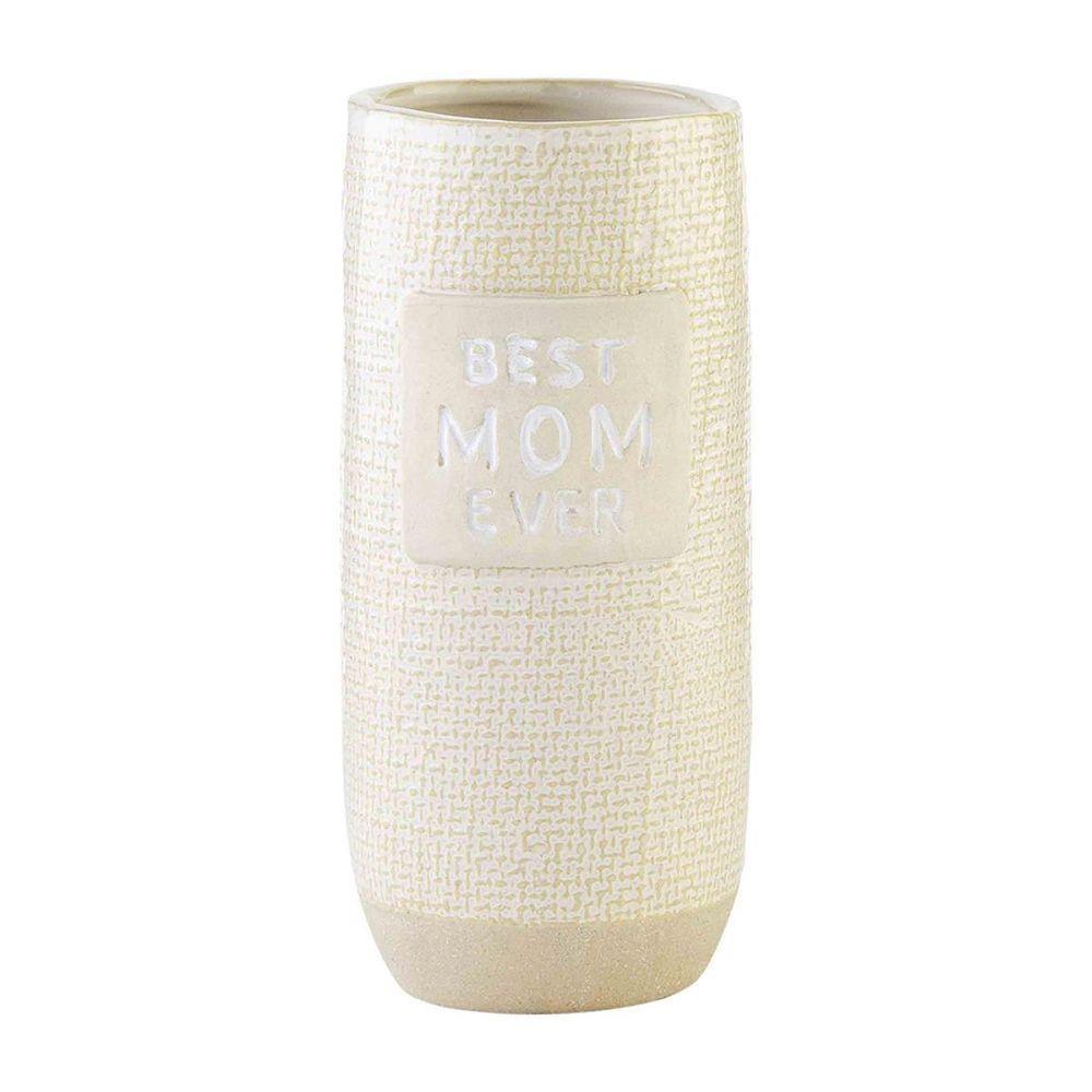 Best Mom Textured Vase - The Silver Dahlia