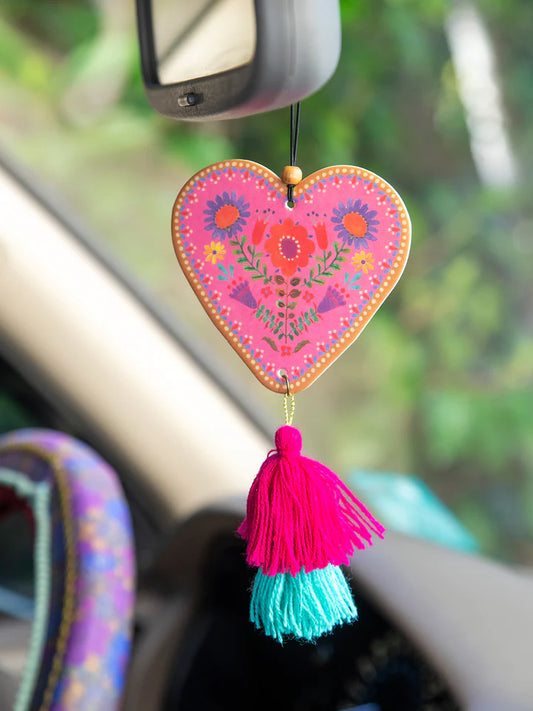 Car Air Freshener -Pink Heart - The Silver Dahlia